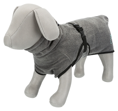 Trixie badjas hond badstof grijs - Afbeelding 5