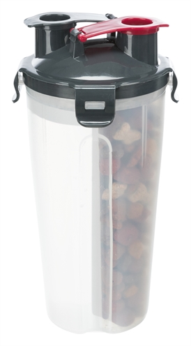 Trixie waterfles / voerfles inclusief reisbak kunststof / silicone - Afbeelding 2