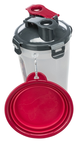 Trixie waterfles / voerfles inclusief reisbak kunststof / silicone - Afbeelding 9