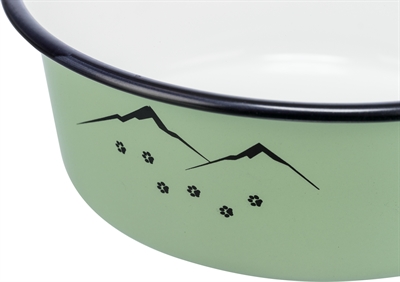 Trixie voerbak drinkbak emaille / rvs groen - Afbeelding 4