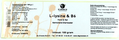 De groene os l-lysine / b6 hond / kat - Afbeelding 2