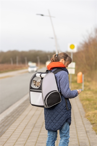 Trixie hondentas rugtas chloe lichtgrijs / zwart - Afbeelding 7