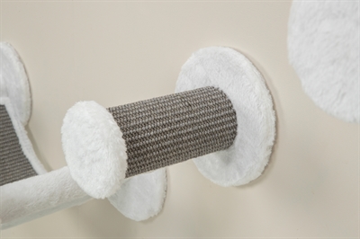 Trixie katten klimset voor aan de muur 4 klimplekken wit / grijs - Afbeelding 5