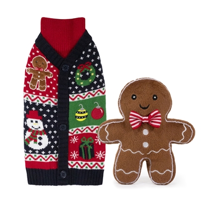 Cupid & comet christmas eve gift pack met trui / speeltje / snacks - Afbeelding 2