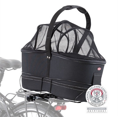 Trixie fietsmand bagage drager breed zwart - Afbeelding 2