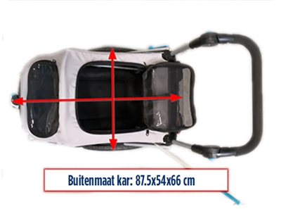 Trixie hondenfietskar opvouwbaar grijs - Afbeelding 6