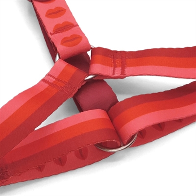 Morso hondentuig h-tuig gerecycled lipstick roze - Afbeelding 4