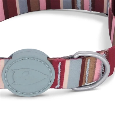 Morso halsband hond gerecycled skyline rood / roze - Afbeelding 3