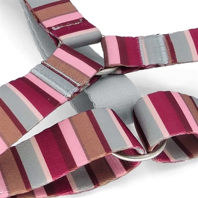 Morso hondentuig h-tuig gerecycled skyline rood / roze - Afbeelding 7