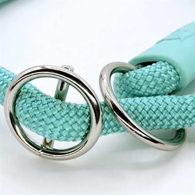 Morso half slip halsband hond regular rope gerecycled aquamarine blauw - Afbeelding 3
