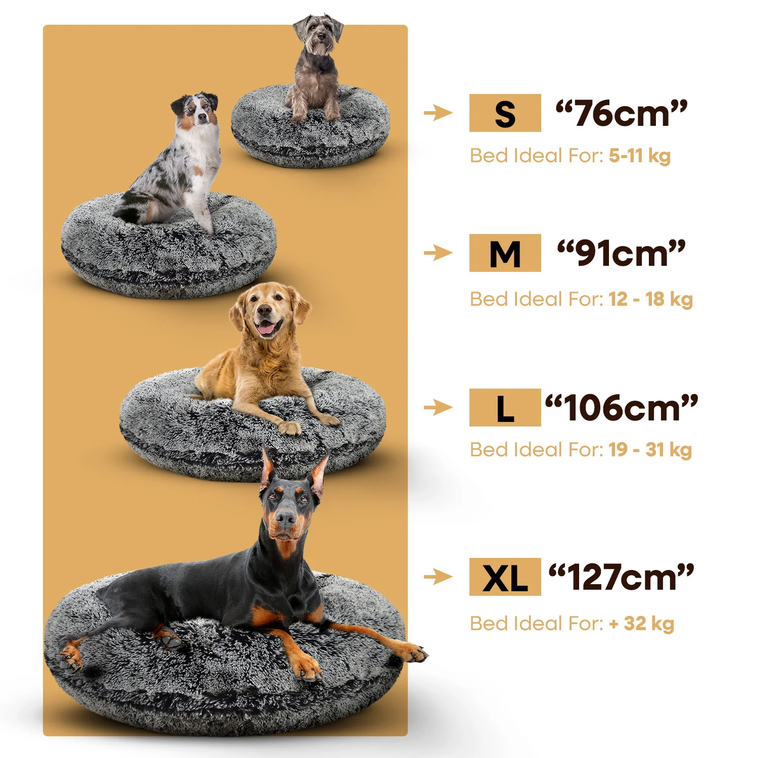 Bessie and barnie hondenmand bagel bed midnight frost - Afbeelding 3