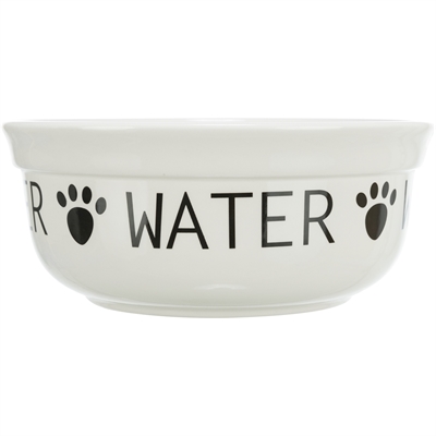 Trixie drinkbak hond water keramiek wit / zwart - Afbeelding 2