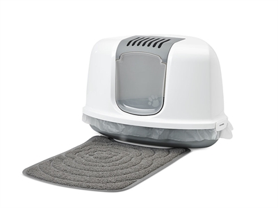 Savic hoek kattenbak nestor grijs / wit - Afbeelding 3