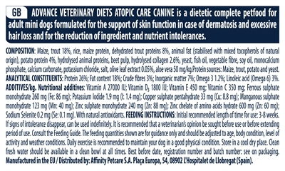 Advance veterinary diet dog atopic mini - Afbeelding 2