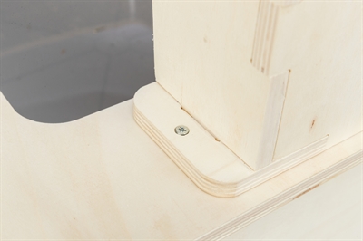 Trixie voederstation met voerbak / waterbak / hooiruif hout naturel - Afbeelding 10