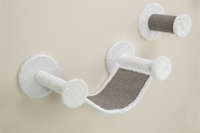 Trixie katten klimset voor aan de muur 4 klimplekken wit / grijs - Afbeelding 3