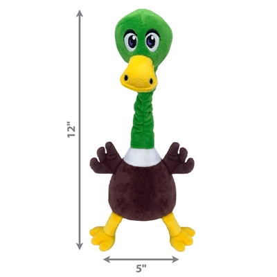 Kong shakers bobz eend met piep groen - Afbeelding 2