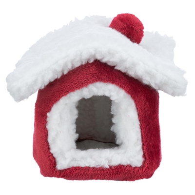Trixie xmas cuddly cave muis / hamster rood / wit - Afbeelding 2