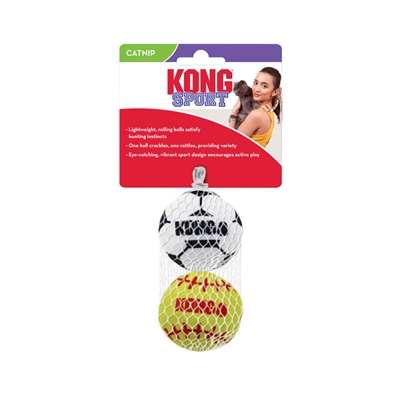 Kong cat sport balls met catnip assorti - Afbeelding 8