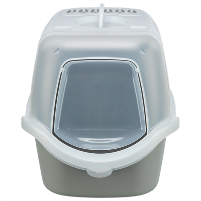 Trixie kattenbak vico open top met kap lichtgrijs / wit - Afbeelding 2