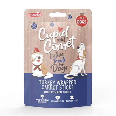 Cupid & comet turkey wrapped carrot twists kalkoen / wortel
