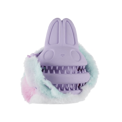 Bark hippie hopper konijn pluche met rubber oren blauw / paars - Afbeelding 2