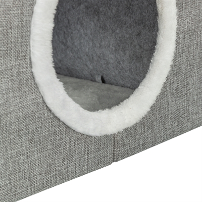 Trixie kattenmand / kattenhuis nora soft 2 verdriepingen lichtgrijs - Afbeelding 5