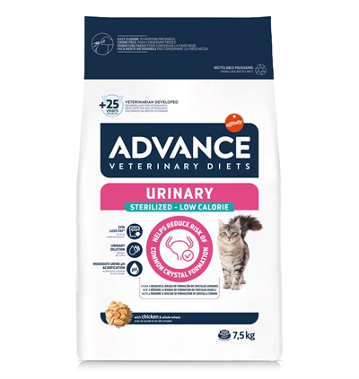 Advance veterinary diet cat urinary sterilized minder calorieën