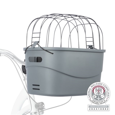 Trixie stuur-fietsmand kunststof grijs - Afbeelding 2