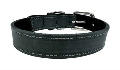 Sazzz halsband hond nomad vintage leer antraciet - Afbeelding 2