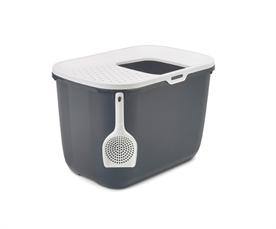 Savic kattenbak hop in antraciet / wit - Afbeelding 5