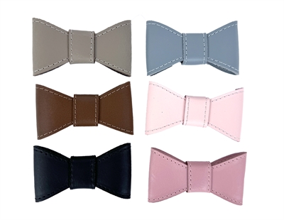 Sazzz vlinderstrik glamper classic leer taupe - Afbeelding 3