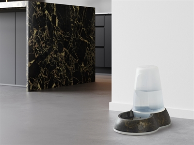 Savic drinkbak loop marble zwart / goud - Afbeelding 6