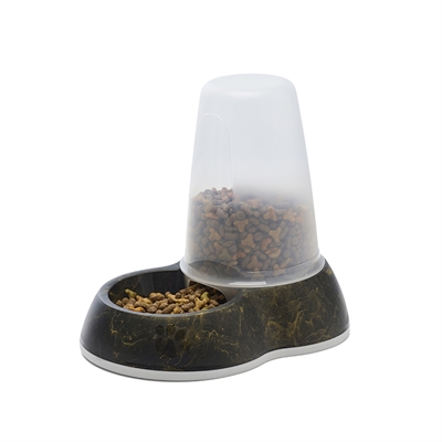 Savic voerdispencer loop marble zwart / goud - Afbeelding 2