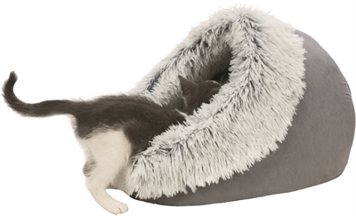Trixie kattenmand iglo harvey grijs / wit-zwart - Afbeelding 9