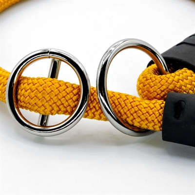 Morso half slip halsband hond regular rope gerecycled gold goud - Afbeelding 3