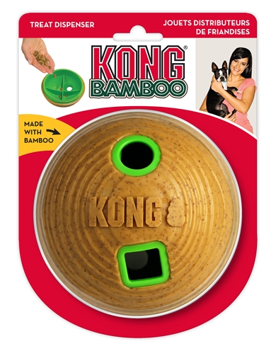 Kong bamboo feeder bal voerbal - 12x12x12 cm - Afbeelding 3