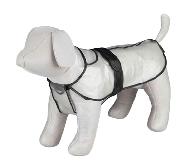Trixie regenjas tarbes transparant / zwarte stroken - Afbeelding 2