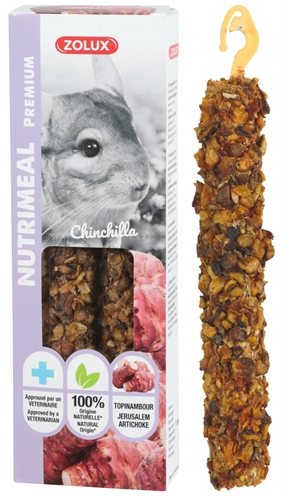 Zolux nutrimeal stick chinchilla aardpeer - 110 gr 2 st