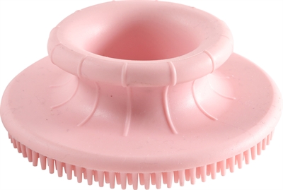 Zolux anah borstel rond rubber roze - 7,5x7,5x3 cm - Afbeelding 3