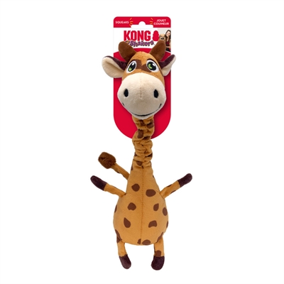 Kong shakers bobz giraf met piep bruin - 30,5x16x9 cm - Afbeelding 3