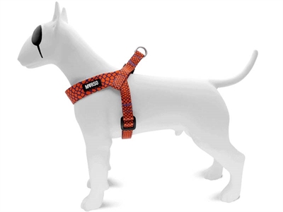 Morso mini hondentuig verstelbaar gerecycled urban lizard rood - Afbeelding 2
