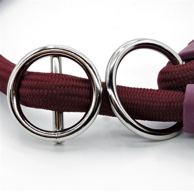 Morso half slip halsband hond soft rope gerecycled plum paars - Afbeelding 3