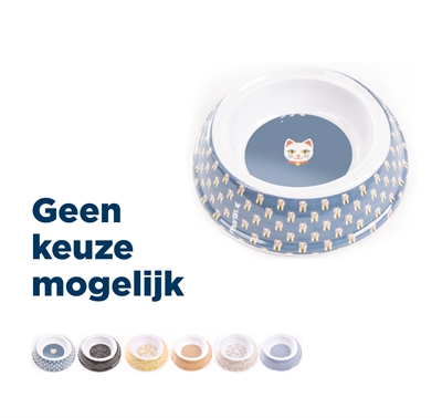 Martin voerbak / drinkbak kat melamine japan assorti - 150 ml