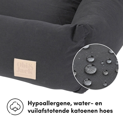 Obi & jack luxe hondenmand slate grey - Afbeelding 3