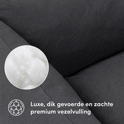 Obi & jack luxe hondenmand slate grey - Afbeelding 4