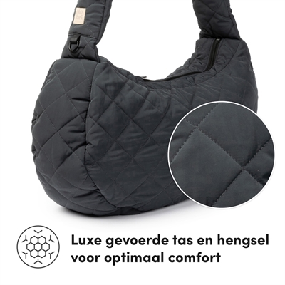 Obi & jack luxe draagtas slate grey - 51x26x13 cm - Afbeelding 2