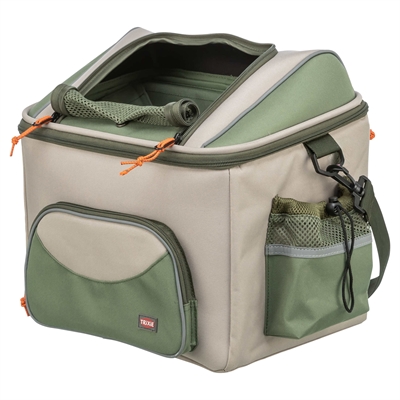 Trixie fietsmand voor stuur polyester olijfgroen / beige - 48x34x40 cm - Afbeelding 3