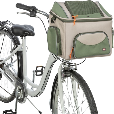 Trixie fietsmand voor stuur polyester olijfgroen / beige - 48x34x40 cm - Afbeelding 9