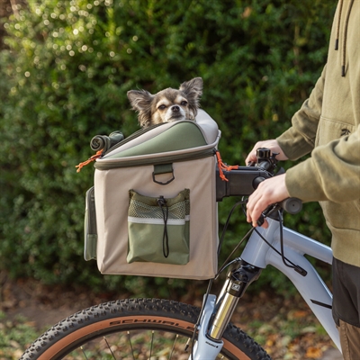 Trixie fietsmand voor stuur polyester olijfgroen / beige - 48x34x40 cm - Afbeelding 14